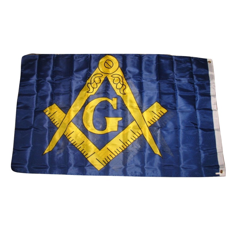 3x5 Mason Masonic Emblem Flag Double Sided Nylon Flag 3'x5'