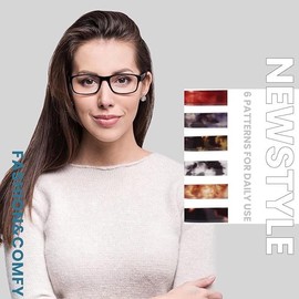 BLS BLUES Reading Glasses for Women/Men Blue Light Blocking, Fashion Readers Anti Eye Strain/Migraine Eyeglasses 6 Packs/Case