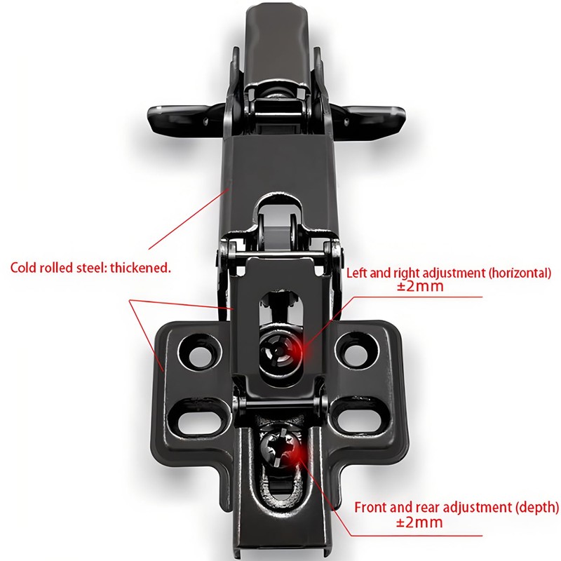 Fully Covered Frameless Cabinet Hinge, 2pack 165 Degree ConceSoft Close