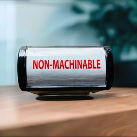 Shellz Large 3" Non-Machinable Stamp Red Ink