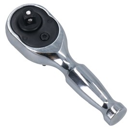 AB Tools 1/4in Drive Stubby Headed Ratchet Socket Driver 90 Teeth Quick Rel Reversible