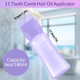 Dymoece Hair Oil Applicator Bottle, 180 ml Root Comb Applicator Bottle, Lightweight Oil Bottle for Essential and Hair Dye