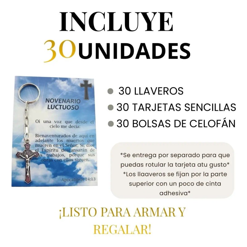 30 Llaveros De Novenario Y Aniversario Luctuoso Recuerdos