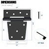 Dreamxiang 3.5 Inch Heavy Duty Gate Hinges, Gate Hinges for