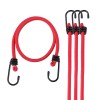 WORKPRO 24 Inch Bungee Cord with Hooks Red 4 Pack
