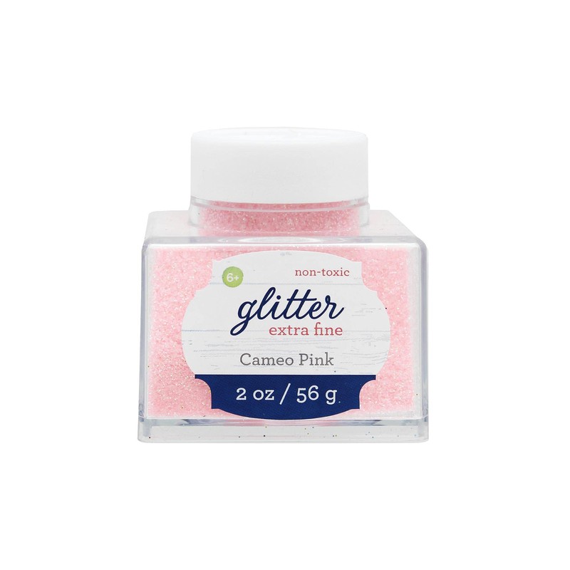 Sulyn Extra Fine Cameo Pink Glitter Stacker Jar, 2 Ounces,