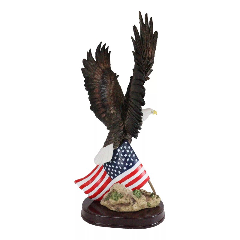 Ebros 18" Tall Large Patriotic Bald Eagle Clutching On American