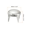sourcing map Pack of 100 6 mm Silver Round Dome
