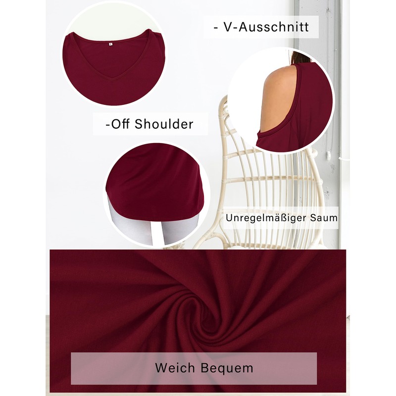 Beluring women's off-the-shoulder short sleeve/ long sleeve shirts, summer V-neck