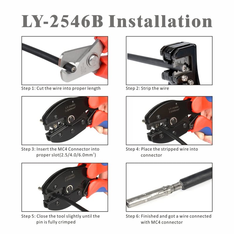 iCrimp Solar PV Panel Crimping Tool Kit, c/w Solar Connector