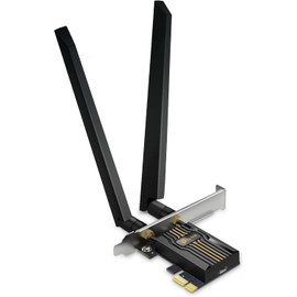 TP-Link WiFi 7 BE9300 PCIe WiFi Card Archer TBE552E| Tri-Band Network Card for Desktop PC| Bluetooth 5.4 | High-Gain Antenna | MLO, WPA3| Supports AMD/Intel Motherboard| Not Compatible w/Windows 10