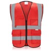 WORCBGIO Reflective Safety Vest with Pockets High Visibility Sliver Strip
