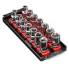 Ernst Manufacturing 8-Inch Socket Boss, 2-Rail Socket Tray, Red -