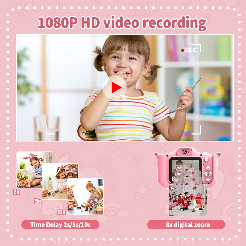 Unicorn Children's Camera (Pink)