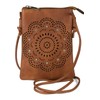 styleBREAKER 02012367 Women's Mini Bag Shoulder Bag with Flowers Laser
