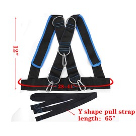 MOOCY Multi Purpose Training Sled Harness Vest, Speed Strength Training Sled Shoulder Harness Resistance Band Belt