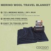 Cocoon Travel Blanket Merinowolle/Seide - dark terracotta