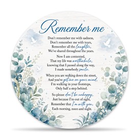 OXRUN Sympathy Gifts for Loss of Loved One, Floral Memorial Wooden Plaque for Home Office Desk Wall Decor, 8 Inch Bereavement Condolence Gifts for Men Women Coworkers -C04