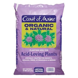 Coast of Maine Organic & Natural Planting Soil for Acid Loving Plants Azalea, Rhododendron & Berries - Premium Planting Soil w/Composted Manure, Sphagnum Peat Moss - Low pH, Enhanced Drainage (20 Qt)