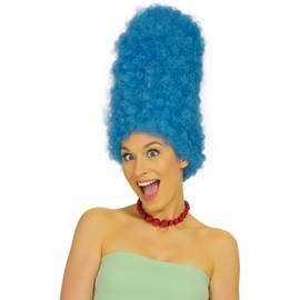 IMEYLE Long Light Blue Wig Funny Wigs for Women Blue Curly Wig Fancy Dress Wig Party Wigs for Adults Funny Costumes for Women Cosplay Outfit Halloween Party+ Hair Cap