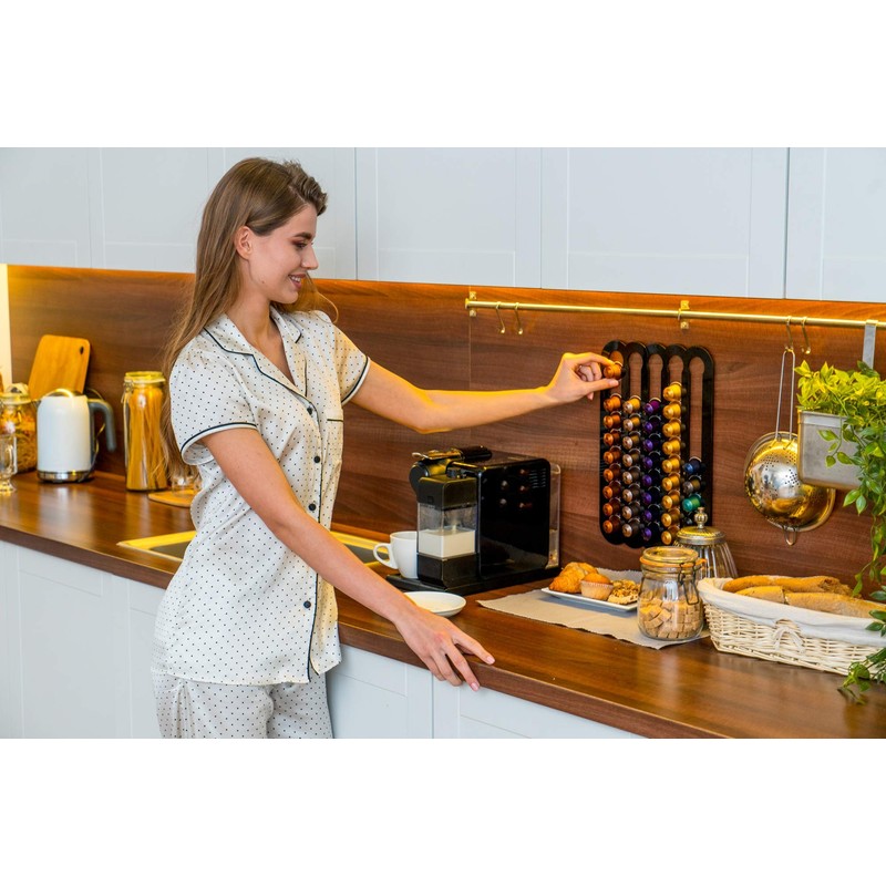 Demi's Home Adhesive Coffee Pod Holder for Nespresso Original Capsules