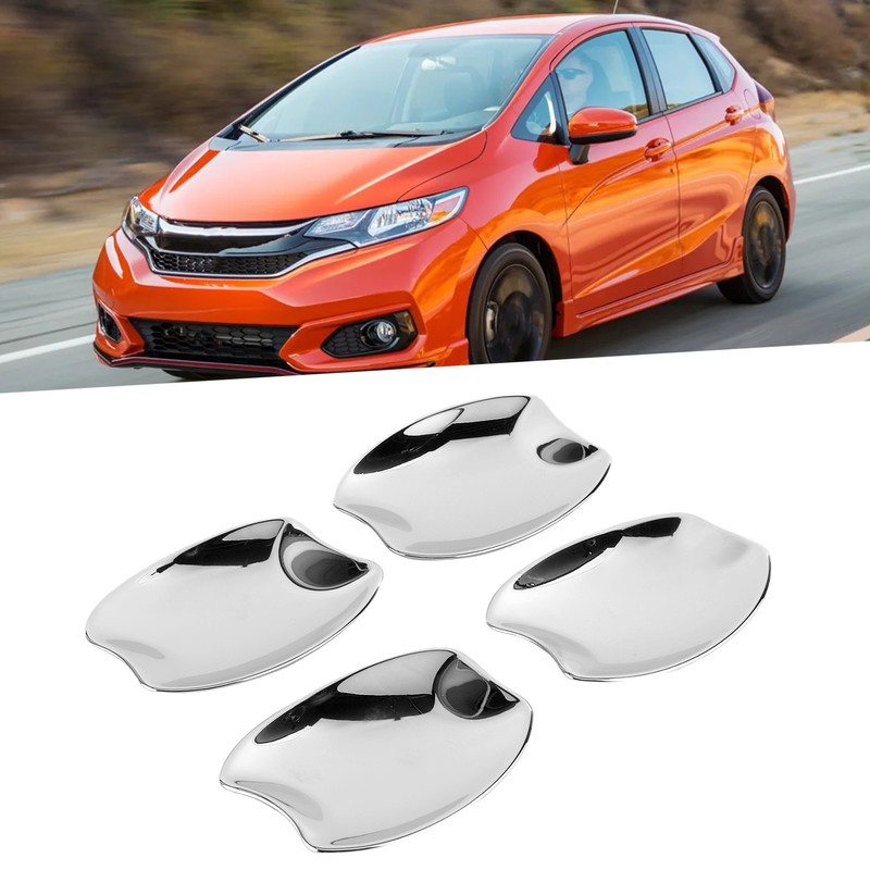4pcs Side Door Handle Bowl Cover Trim Chrome ABS Fit