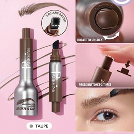 Eyebrow brush,Revive Your Brows with Revorie Brow-Fection Angled Brush & Dip Gel Set – Waterproof, Long-Lasting, Beginner-Friendly Eyebrow Solution (03 Auburn)
