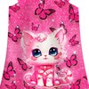 LQSZ Matching Doll and Girls Nightgowns Pink Cat Flutter Short