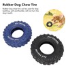 2Pcs Blue Black Rubber Tire Dog Chew Toy Safe Tire
