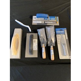 SuperiorBilt Lot of 7 V Square notch scoring knife rubber float trowels grout SuperiorBilt