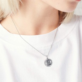 POPLYKE Saint Christopher Locket Necklace That Holds Pictures for Women Sterling Silver Saint Christopher Keepsake Jewelry Gifts for Wife Mom (C-saint christopher locket necklace)