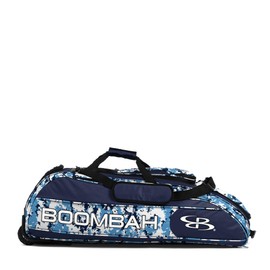 Boombah Beast Rolling Bat Bag - 40" x 14" x 13" - PS-9043-3001C23 Digital Camo Navy/Columbia - Holds 8 Bats, Glove and Shoe Compartments