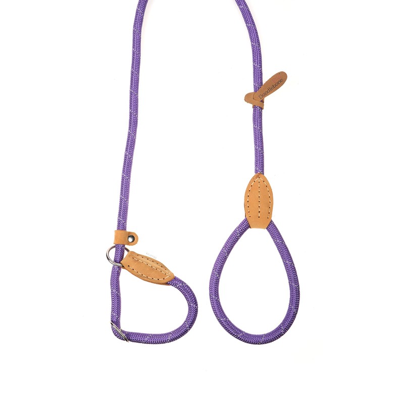 Doodlebone Slip Lead, Violet, 12mm