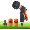 Lvpradior Garden Hose Nozzle, 8 Watering Patterns, High Pressure, Metal