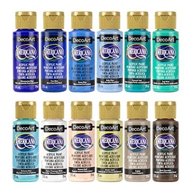 Coastal Colors Acrylic Paint Set, Set of 12, 2 fl oz
