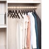 Amber Home 20 Pack Vintage Wood Coat Hangers, Walunt Wooden