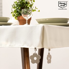 com-four® 8x tablecloth weights - tablecloth weights made of stainless steel - tablecloth clips - approx. 40g each - tablecloth clips