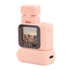 Gugxiom Mini Cámara con Llavero, Mini Cámara para Pulgar 1080P, Videocámara con Cámara Micro Mini DV DVR de 1,44 Pulgadas, Microcámara de Vídeo para Estudiantes y Niños (Pink)