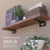LEOPO 6 Inch 6 Pack Openwork T Shelf Brackets for