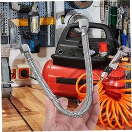Operitacx 3pcs Stainless Steel Air Compressor Hose Replacement Safety Valve Intake Hose