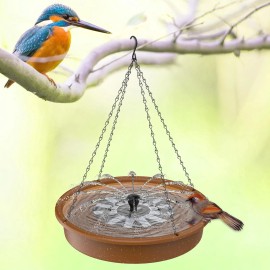 Outdoor Solar-Powered Bird Bath Fountain: Updated Hummingbird Design for Gardens