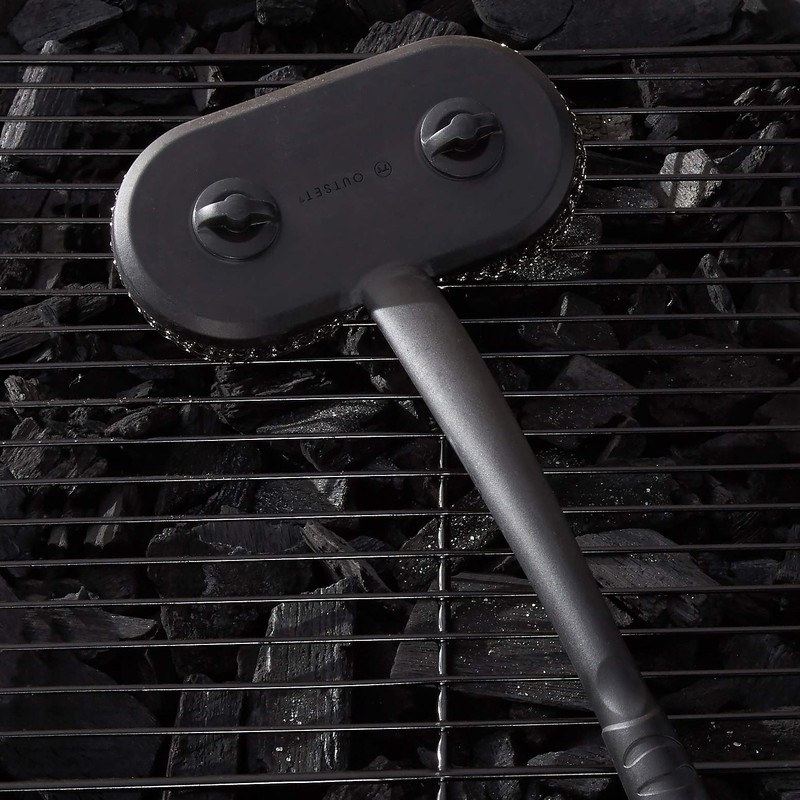 Outset 76227 Long Handle Mesh Scrubber Grill Brush, 1 EA,