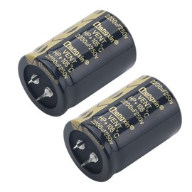 Cermant 2Pcs 250V 2200UF Electrolytic Capacitors Snap in Electrolytic Capacitor 35x50mm(1.38x1.97in) Long Life, High Stability, Electronic Component for Adapter Inverter