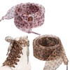 arrderly 2 Pairs Leopard Shoelaces, Silk Satin Ribbon Shoelaces, Soft