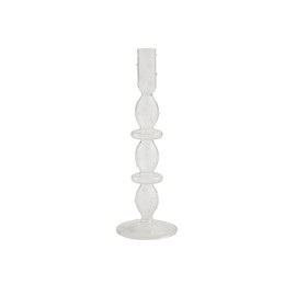 Mud Pie Large Dotted Glass Candlestick; 9" X 3 1/2" Dia