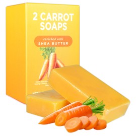 Princess Belle Carrot Soap, Natural Soap Bar, Exfoliating Bar Soap for Dirt, Moisturizing Bar Soap for All Types Skin, 2 Pack