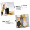 FRCOLOR Bamboo Material Foot Scraper Dead Skin Remover Foot File