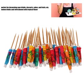 Okuyonic Sombrillas de de cóctel, Multicolor, 200 Piezas, fáciles de Usar, ampliamente utilizadas, patrón Exquisito, sombrillas para Bebidas para Bar