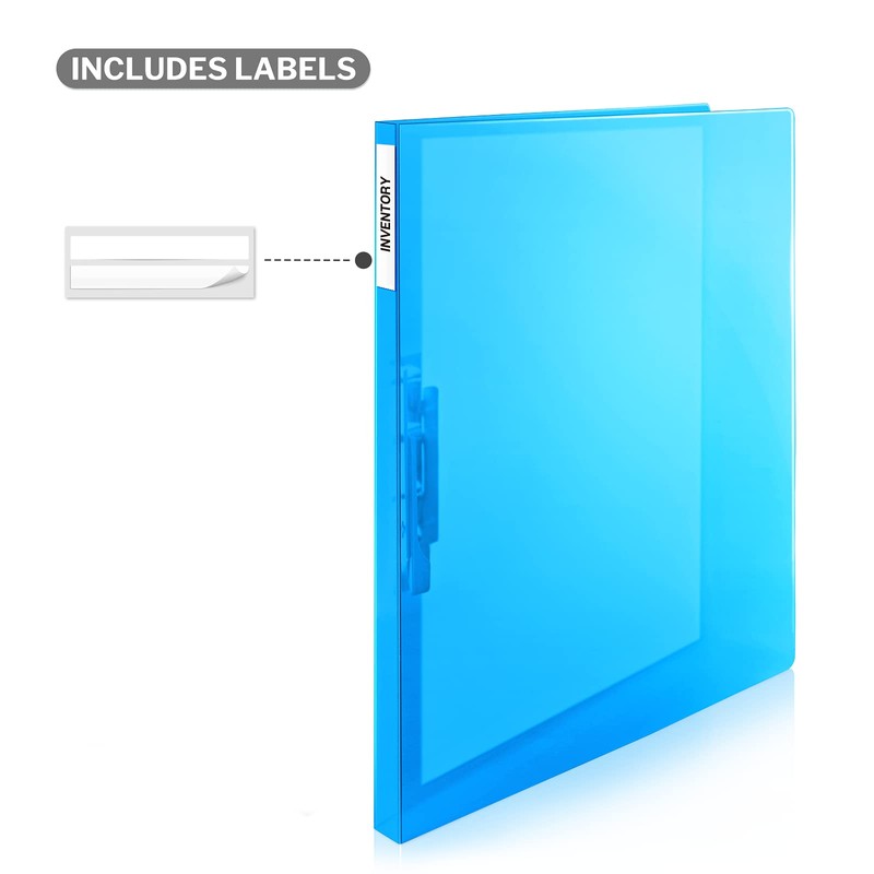 CRANBURY Punchless Clamp Binder (Blue), 8.5x11 Folder with Metal Clip,