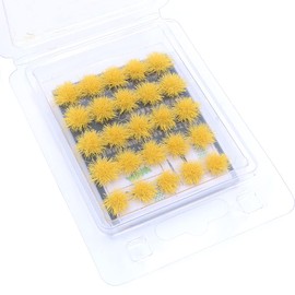 Tiardey Grass Tufts Sand Table Set,Terrain Model Kit,Shrub Grass Cluster,Used for Miniature Landscapes,Sand Table Theme Models,Scenery Model - Yellow Grass Cluster